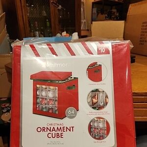 Whitmor Red Christmas Ornament Cube
